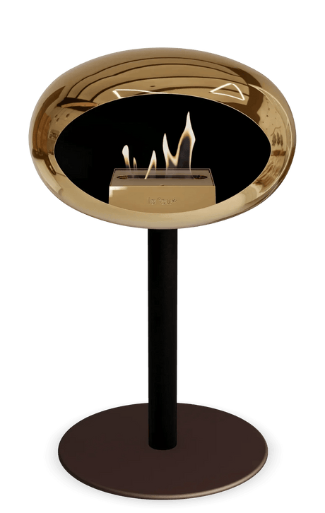 Le Feu - Dome Chromed Rose Gold Ground Steel Low Pole - Fireplace - Viva Alfresco