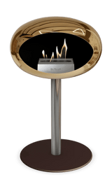 Le Feu - Dome Chromed Rose Gold Ground Steel Low Pole - Fireplace - Viva Alfresco