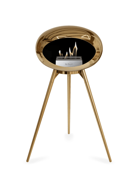 Le Feu - Dome Chromed Rose Gold Ground Wood High - Fireplace - Viva Alfresco