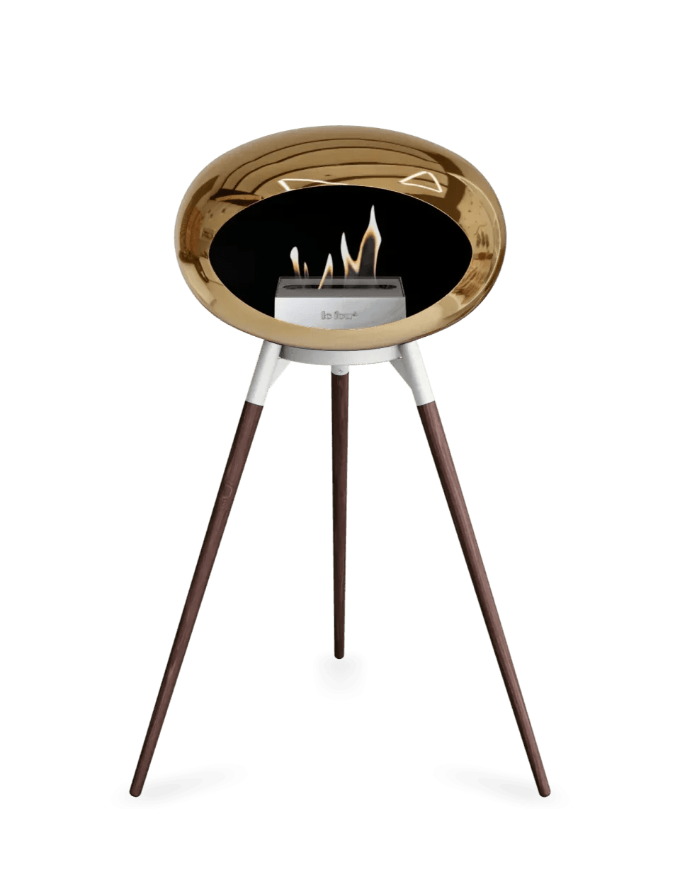 Le Feu - Dome Chromed Rose Gold Ground Wood High - Fireplace - Viva Alfresco