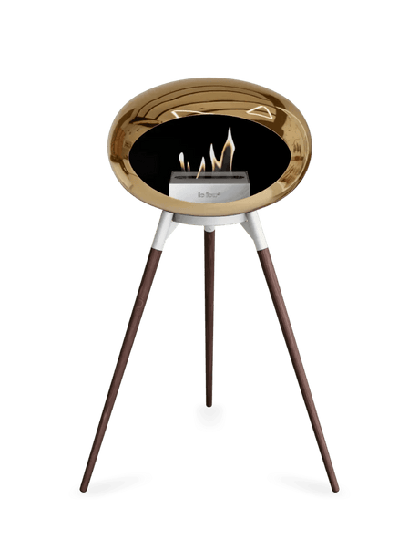 Le Feu - Dome Chromed Rose Gold Ground Wood High - Fireplace - Viva Alfresco