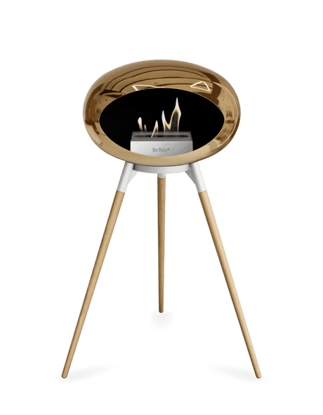 Le Feu - Dome Chromed Rose Gold Ground Wood High - Fireplace - Viva Alfresco