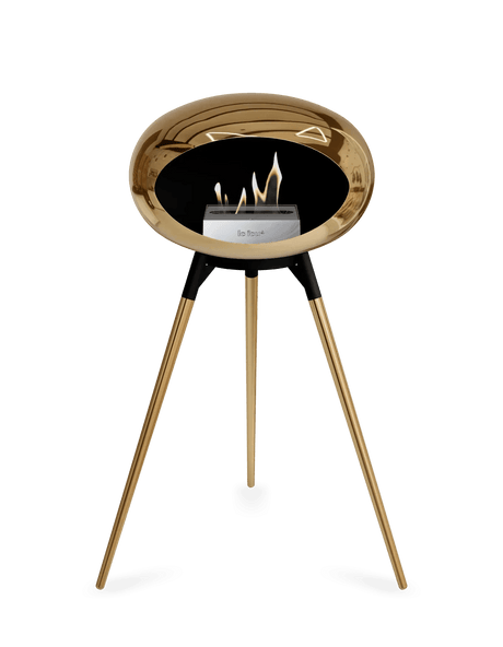 Le Feu - Dome Chromed Rose Gold Ground Wood High - Fireplace - Viva Alfresco