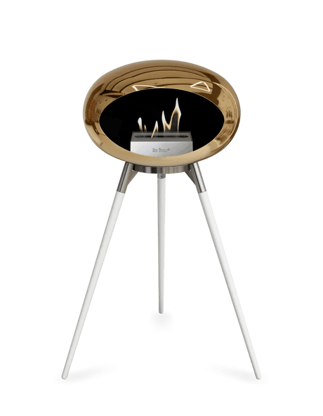 Le Feu - Dome Chromed Rose Gold Ground Wood High - Fireplace - Viva Alfresco