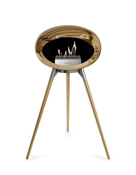 Le Feu - Dome Chromed Rose Gold Ground Wood High - Fireplace - Viva Alfresco