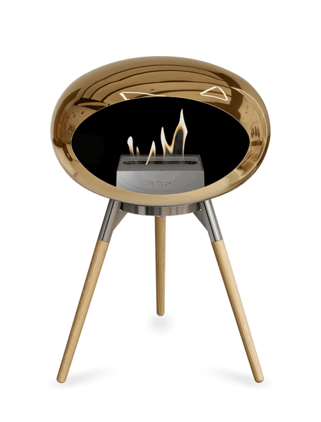 Le Feu - Dome Chromed Rose Gold Ground Wood Low - Fireplace - Viva Alfresco