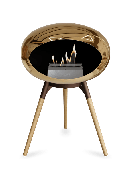 Le Feu - Dome Chromed Rose Gold Ground Wood Low - Fireplace - Viva Alfresco