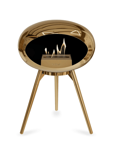 Le Feu - Dome Chromed Rose Gold Ground Wood Low - Fireplace - Viva Alfresco