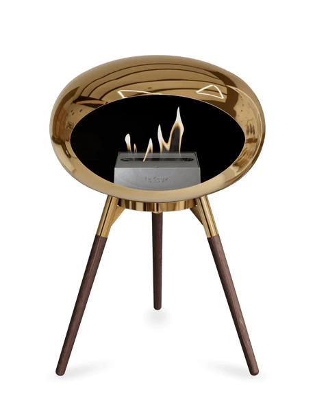 Le Feu - Dome Chromed Rose Gold Ground Wood Low - Fireplace - Viva Alfresco