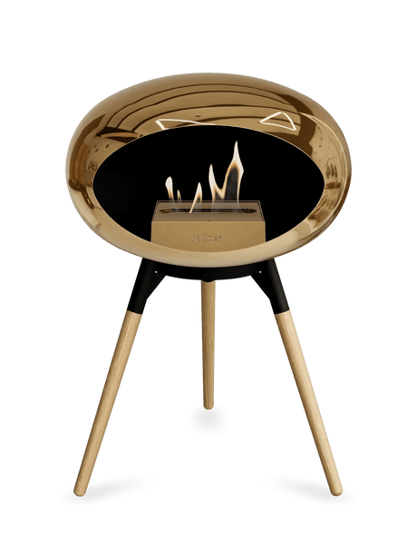 Le Feu - Dome Chromed Rose Gold Ground Wood Low - Fireplace - Viva Alfresco