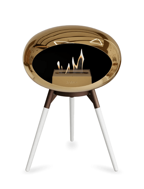 Le Feu - Dome Chromed Rose Gold Ground Wood Low - Fireplace - Viva Alfresco