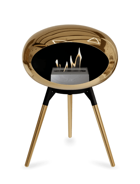 Le Feu - Dome Chromed Rose Gold Ground Wood Low - Fireplace - Viva Alfresco