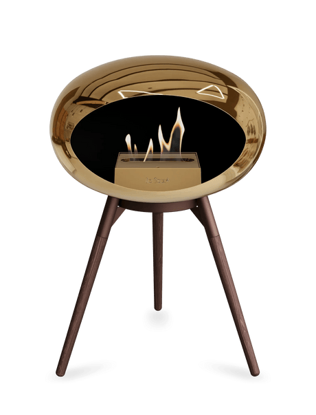 Le Feu - Dome Chromed Rose Gold Ground Wood Low - Fireplace - Viva Alfresco