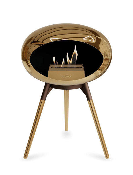 Le Feu - Dome Chromed Rose Gold Ground Wood Low - Fireplace - Viva Alfresco