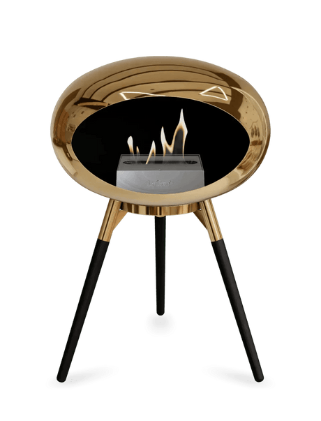 Le Feu - Dome Chromed Rose Gold Ground Wood Low - Fireplace - Viva Alfresco