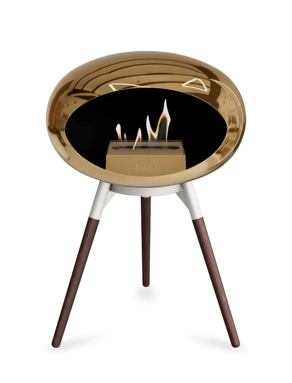 Le Feu - Dome Chromed Rose Gold Ground Wood Low - Fireplace - Viva Alfresco