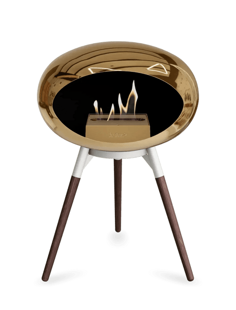 Le Feu - Dome Chromed Rose Gold Ground Wood Low - Fireplace - Viva Alfresco