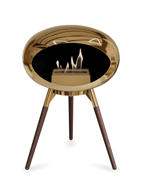 Le Feu - Dome Chromed Rose Gold Ground Wood Low - Fireplace - Viva Alfresco