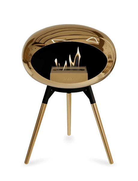 Le Feu - Dome Chromed Rose Gold Ground Wood Low - Fireplace - Viva Alfresco