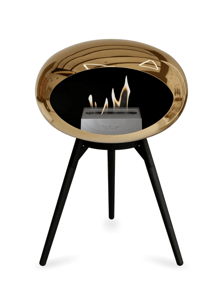 Le Feu - Dome Chromed Rose Gold Ground Wood Low - Fireplace - Viva Alfresco