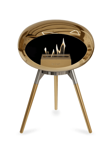 Le Feu - Dome Chromed Rose Gold Ground Wood Low - Fireplace - Viva Alfresco