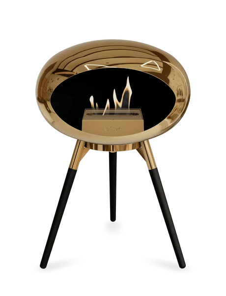 Le Feu - Dome Chromed Rose Gold Ground Wood Low - Fireplace - Viva Alfresco