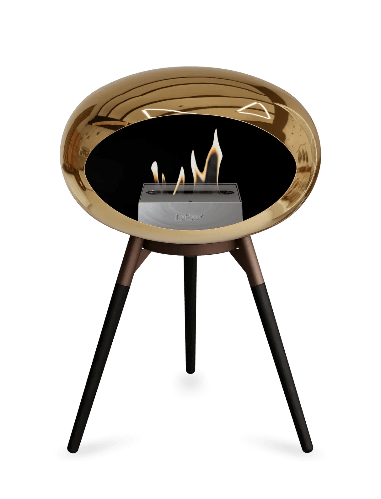 Le Feu - Dome Chromed Rose Gold Ground Wood Low - Fireplace - Viva Alfresco