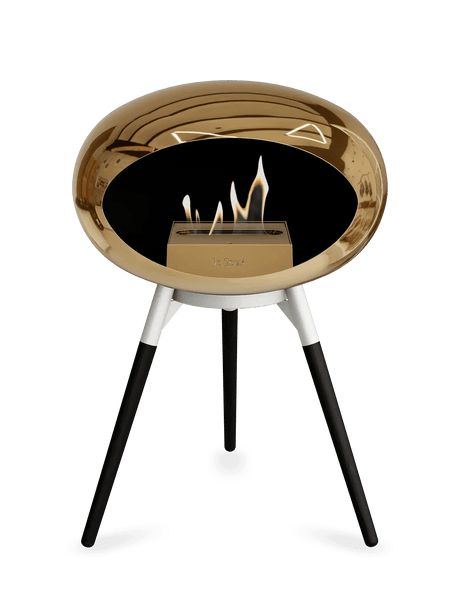 Le Feu - Dome Chromed Rose Gold Ground Wood Low - Fireplace - Viva Alfresco