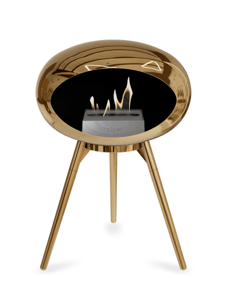 Le Feu - Dome Chromed Rose Gold Ground Wood Low - Fireplace - Viva Alfresco