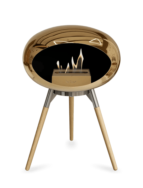 Le Feu - Dome Chromed Rose Gold Ground Wood Low - Fireplace - Viva Alfresco