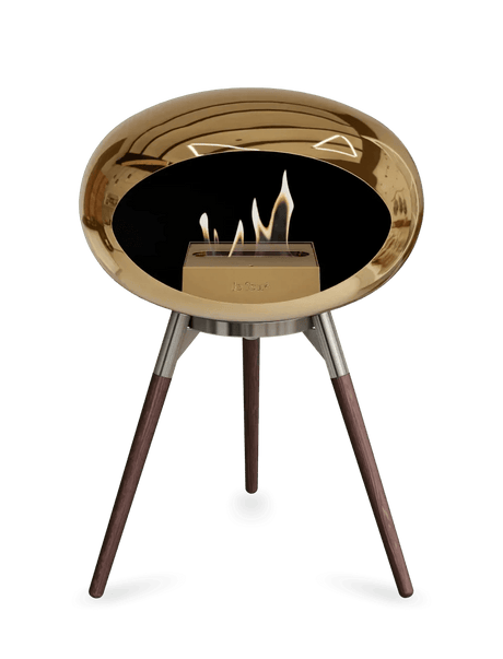 Le Feu - Dome Chromed Rose Gold Ground Wood Low - Fireplace - Viva Alfresco