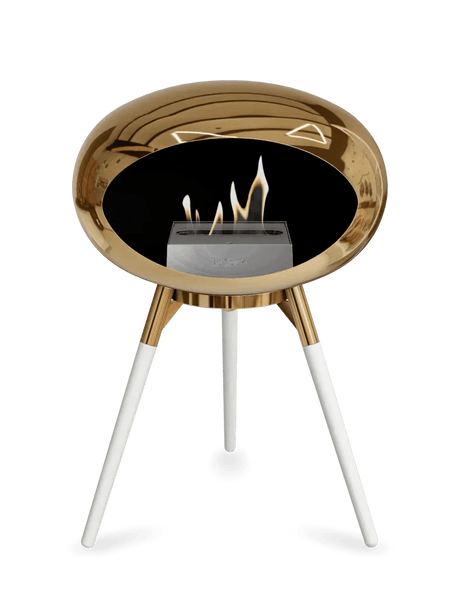 Le Feu - Dome Chromed Rose Gold Ground Wood Low - Fireplace - Viva Alfresco