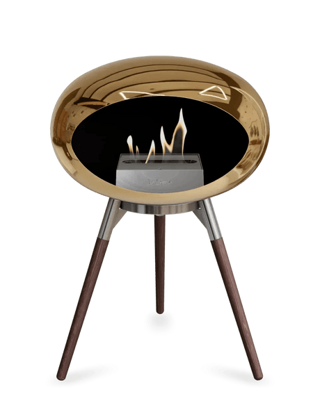 Le Feu - Dome Chromed Rose Gold Ground Wood Low - Fireplace - Viva Alfresco