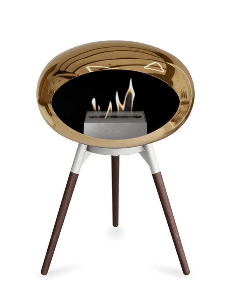 Le Feu - Dome Chromed Rose Gold Ground Wood Low - Fireplace - Viva Alfresco