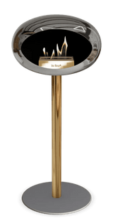 Le Feu - Dome Chromed Silver Ground Steel High Pole - Fireplace - Viva Alfresco