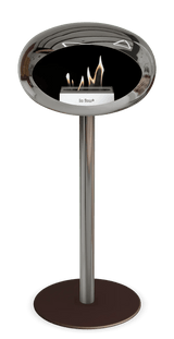 Le Feu - Dome Chromed Silver Ground Steel High Pole - Fireplace - Viva Alfresco