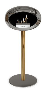 Le Feu - Dome Chromed Silver Ground Steel High Pole - Fireplace - Viva Alfresco