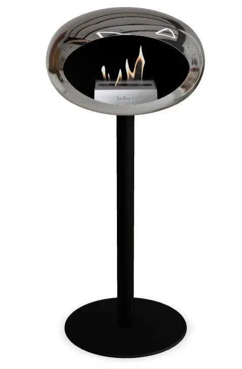 Le Feu - Dome Chromed Silver Ground Steel High Pole - Fireplace - Viva Alfresco