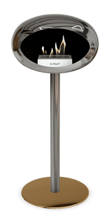 Le Feu - Dome Chromed Silver Ground Steel High Pole - Fireplace - Viva Alfresco