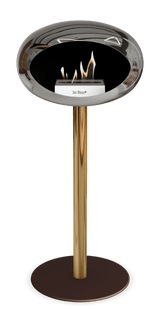 Le Feu - Dome Chromed Silver Ground Steel High Pole - Fireplace - Viva Alfresco