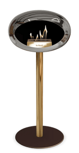 Le Feu - Dome Chromed Silver Ground Steel High Pole - Fireplace - Viva Alfresco