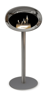 Le Feu - Dome Chromed Silver Ground Steel High Pole - Fireplace - Viva Alfresco