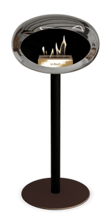 Le Feu - Dome Chromed Silver Ground Steel High Pole - Fireplace - Viva Alfresco