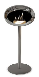 Le Feu - Dome Chromed Silver Ground Steel High Pole - Fireplace - Viva Alfresco