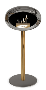 Le Feu - Dome Chromed Silver Ground Steel High Pole - Fireplace - Viva Alfresco