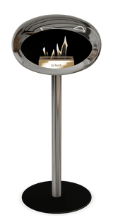 Le Feu - Dome Chromed Silver Ground Steel High Pole - Fireplace - Viva Alfresco