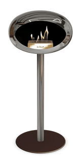 Le Feu - Dome Chromed Silver Ground Steel High Pole - Fireplace - Viva Alfresco