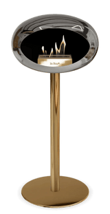 Le Feu - Dome Chromed Silver Ground Steel High Pole - Fireplace - Viva Alfresco