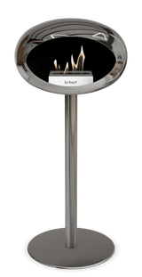 Le Feu - Dome Chromed Silver Ground Steel High Pole - Fireplace - Viva Alfresco