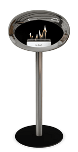 Le Feu - Dome Chromed Silver Ground Steel High Pole - Fireplace - Viva Alfresco